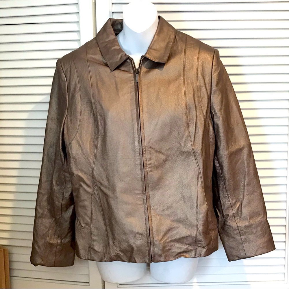 Gold Leather Jacket
